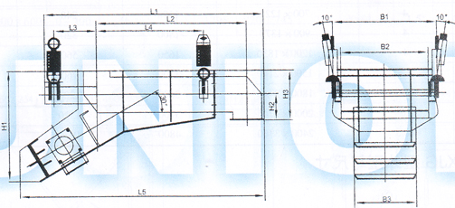 XJG、XJGF慣性共振式給料機外形尺寸圖