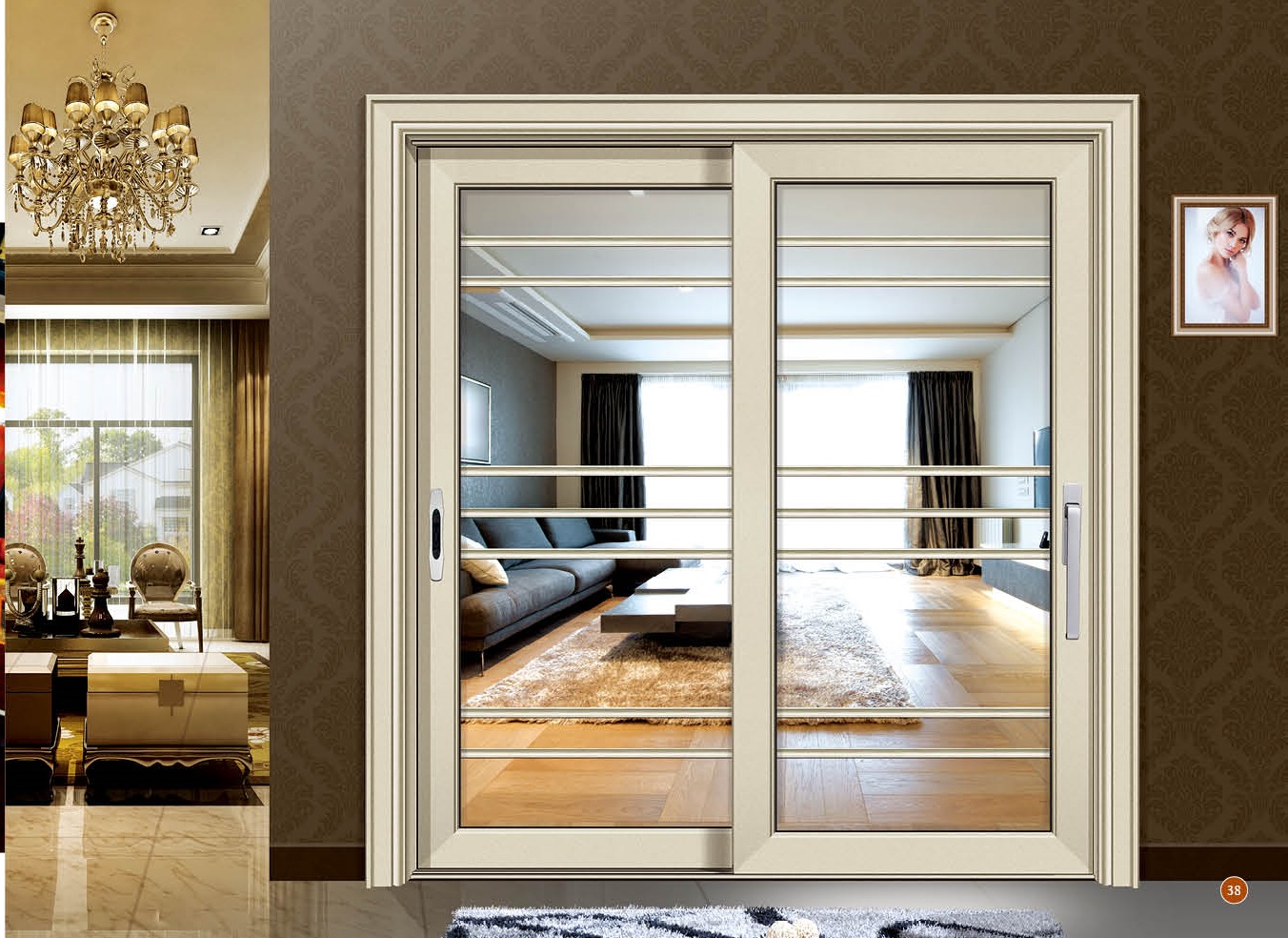 180鋁木復合推拉門